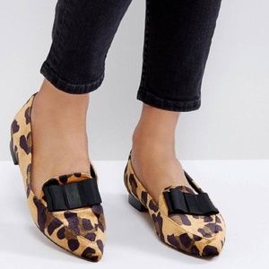 ASOS Leopard Printed Velvet Flats
